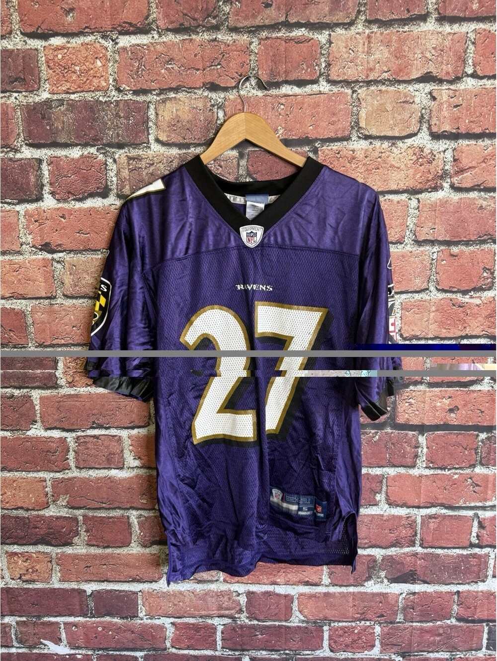 Reebok Small men 2008 Ray Rice NFL Baltimore Ravens Reebok Purple Home Jersey
